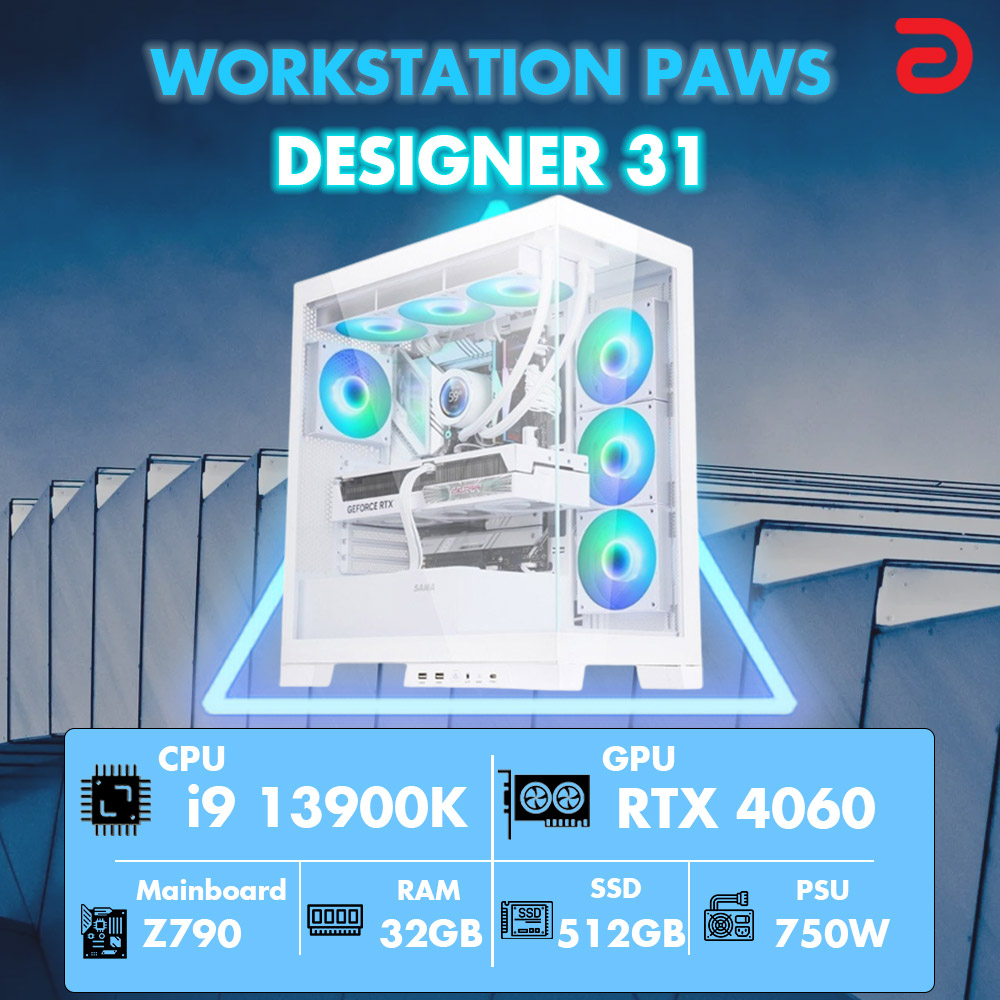 Máy trạm Workstation PAWS DESIGNER 31-I9/32GB/RTX4060