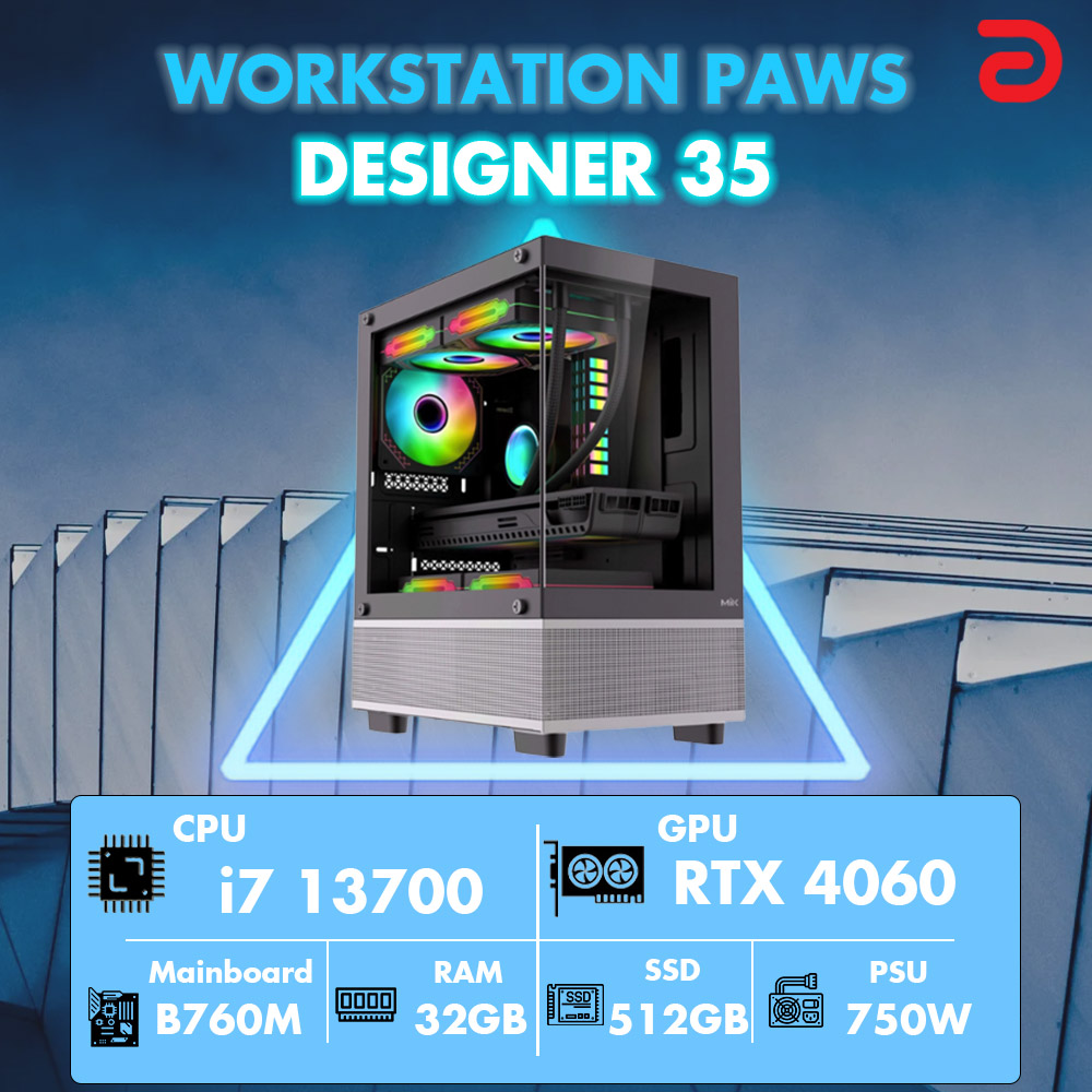 Máy trạm Workstation PAWS DESIGNER 35-I7/32GB/RTX4060