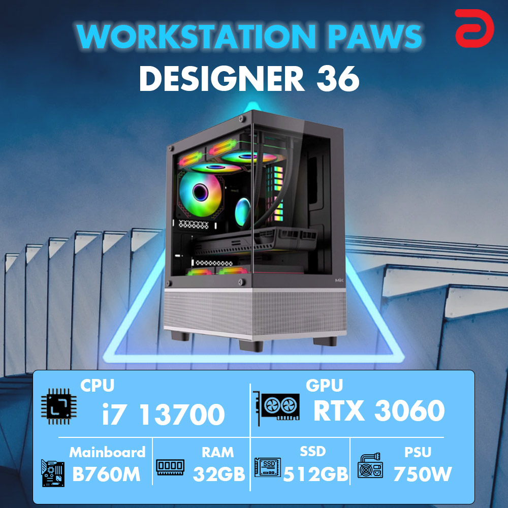 Máy trạm Workstation PAWS DESIGNER 36-I7/32GB/RTX3060
