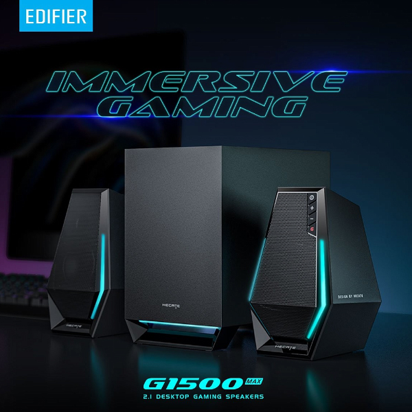 Loa không dây bluetooth Edifier G1500 MAX RGB Gaming Subwoofer 2.1- Màu đen