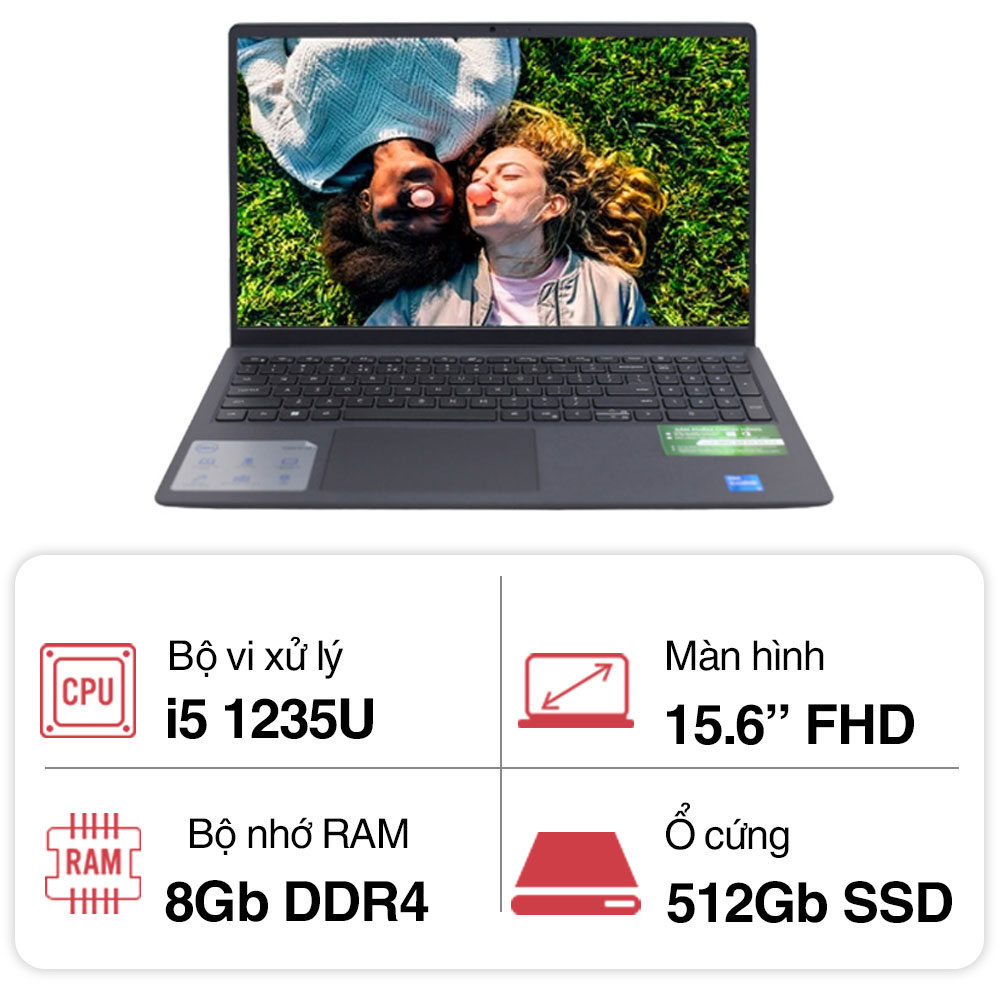 Laptop Dell Inspiron 3520 71027003 (i5 1235U/ 8GB/ 512GB SSD/15.6 inch FHD/Win 11/ Office/ Black/1Y)