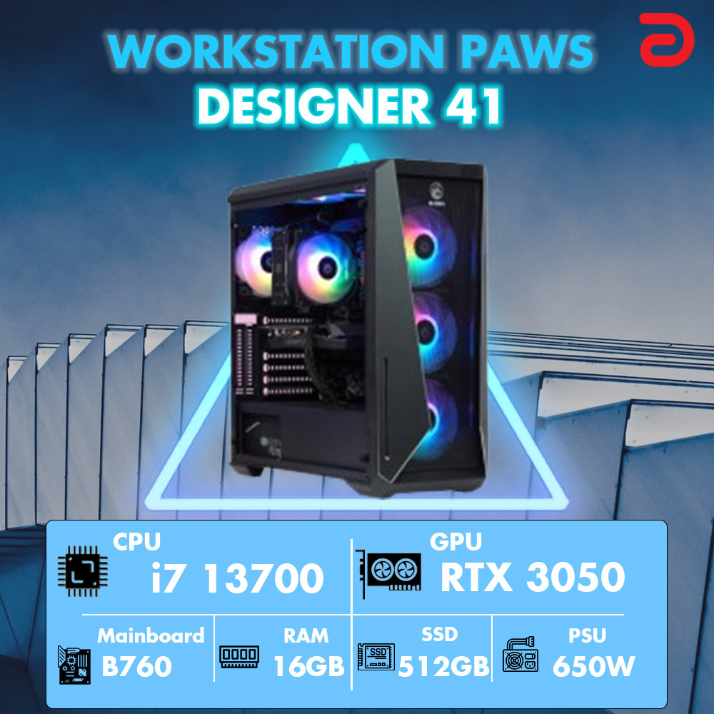 Máy trạm Workstation PAWS DESIGNER 41-I7/16GB/RTX3050