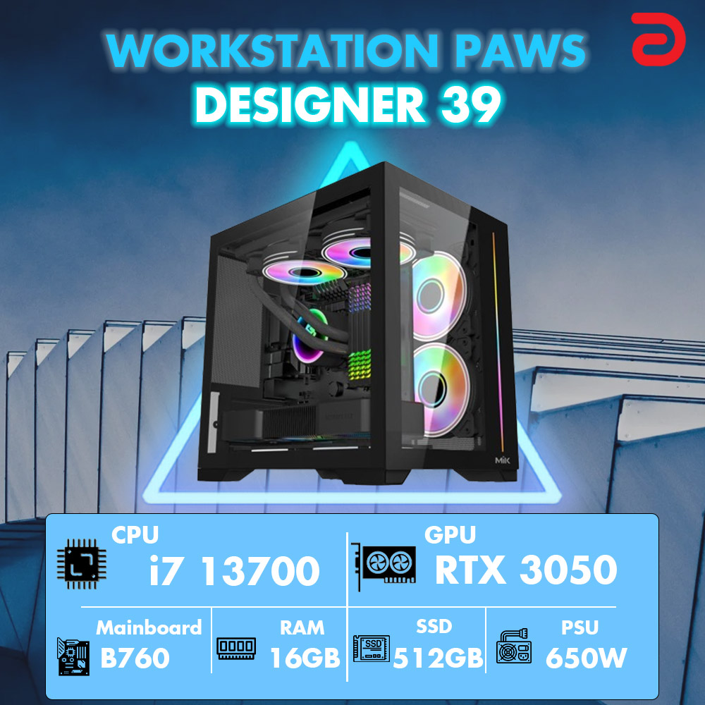 Máy trạm Workstation PAWS DESIGNER 39-I7/16GB/RTX3050