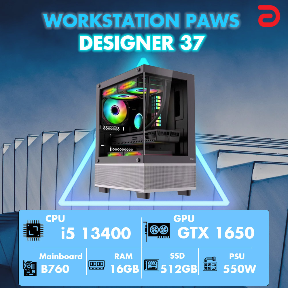 Máy trạm Workstation PAWS DESIGNER 37-I5/16GB/GTX1650