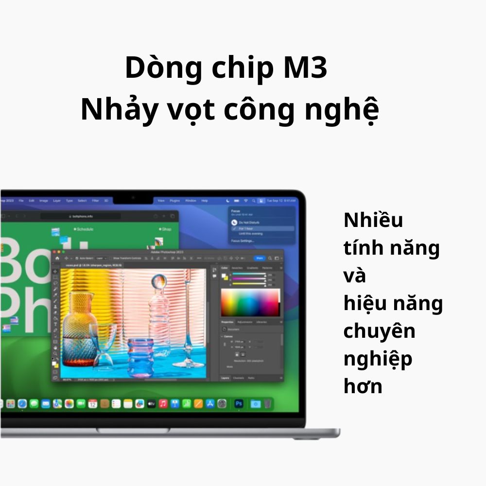 Laptop Apple Macbook Air MXCR3SA/A (Apple M3 8 Core CPU/ 16GB/ 512GB/ 10 core GPU/ Space Gray)