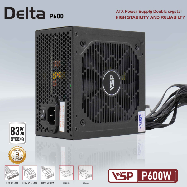 Nguồn máy tính VSP DELTA P600W