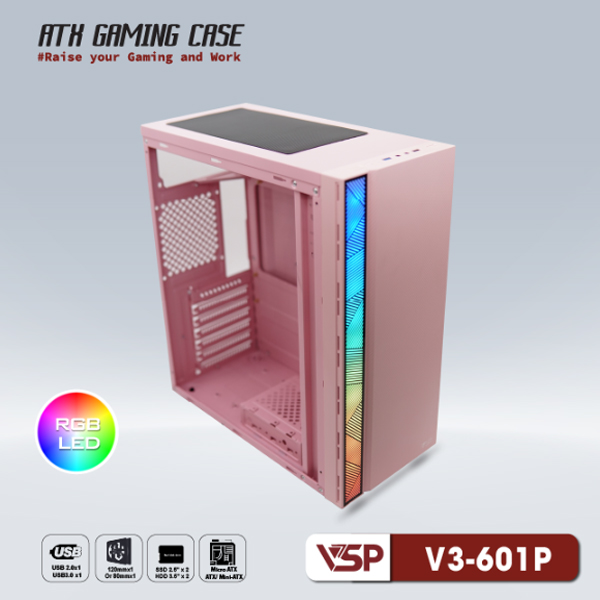 Vỏ máy tính VSP V3-601 Hồng