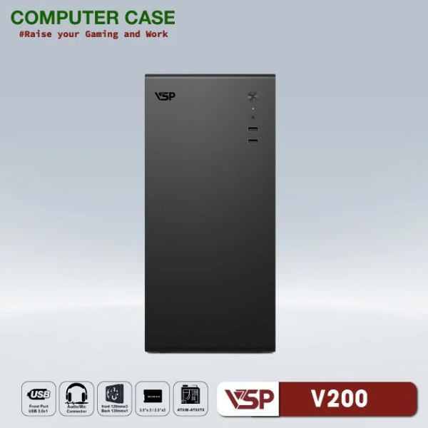 Vỏ máy tính VSP V200 Đen