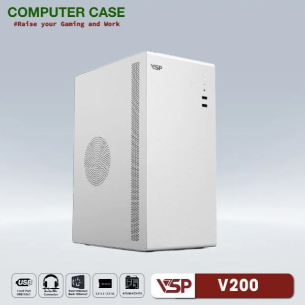 Vỏ máy tính VSP V200 Trắng