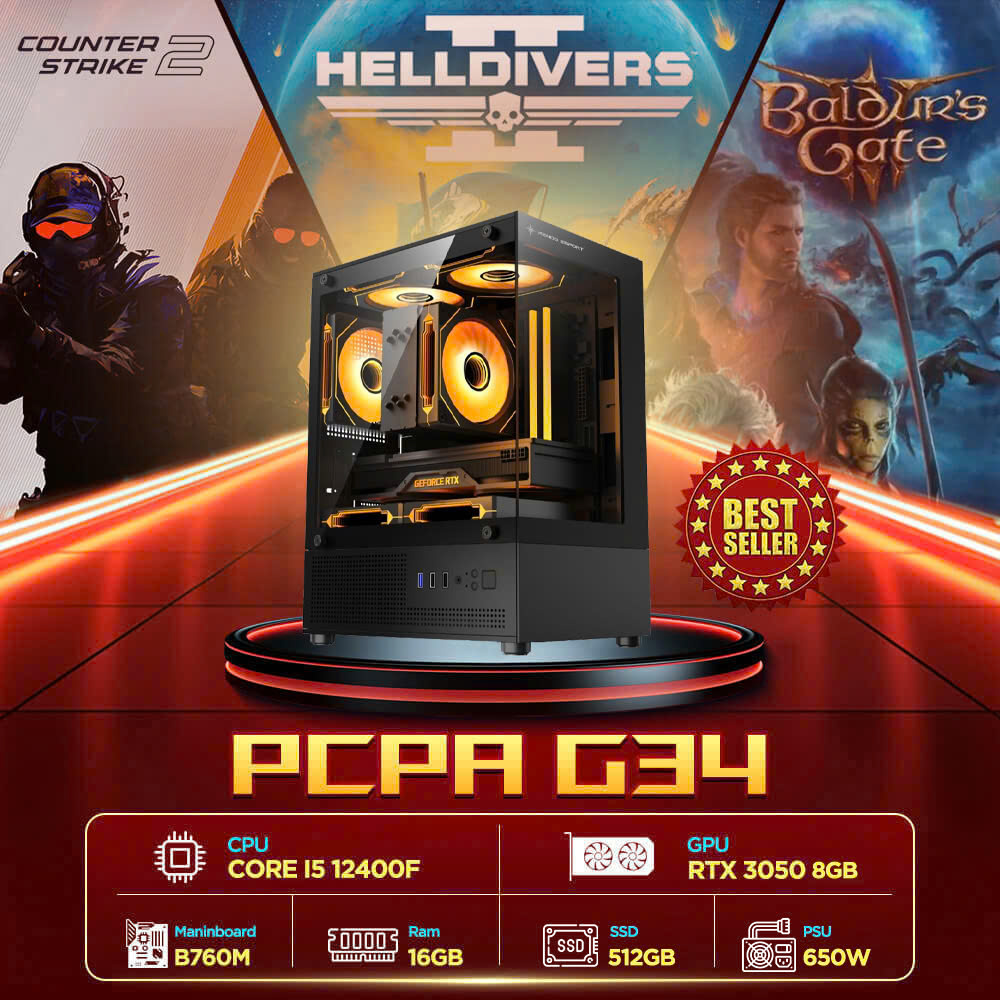 Máy tính PCPA G34 (i5 12400F/16GB/RTX 3050 8Gb) 