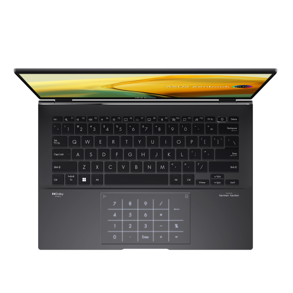 Laptop Asus Zenbook 14 OLED UM3402YA-KM405W (R5 7530U/ 16GB/ 512GB SSD/14 inch 2.8K/Win11/ Black/ Vỏ nhôm/ Túi Sleeve)