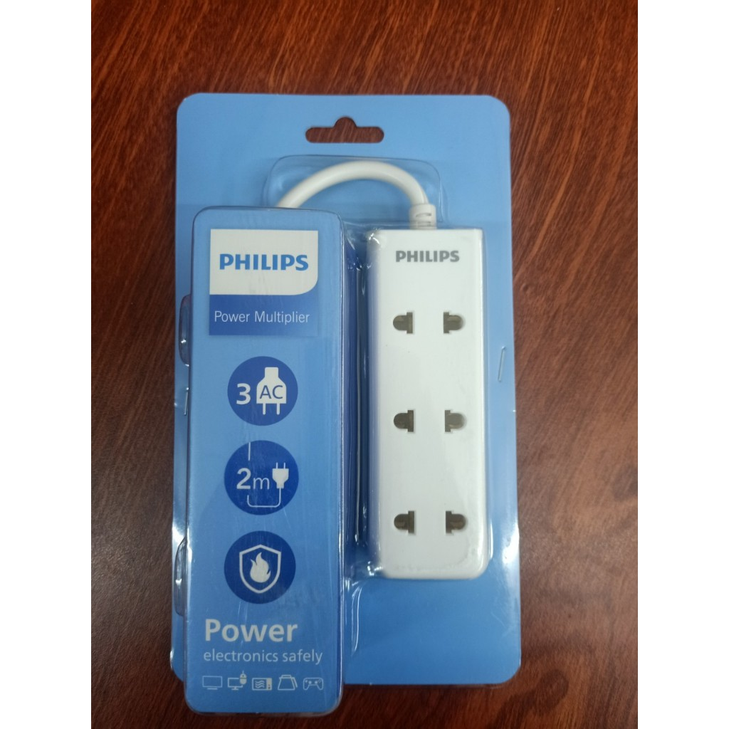 Ổ cắm điện Philips CHP1130WB/CHP1130WA ( 3 ổ cắm-2 chân)
