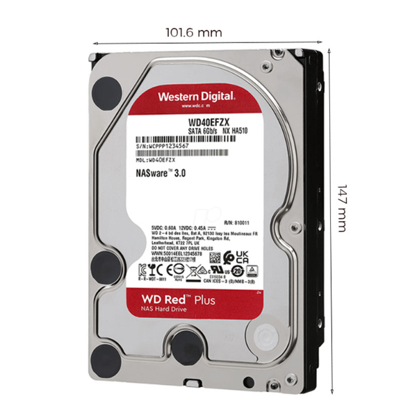 Ổ cứng nas Western Digital Red Plus 3TB WD30EFZX (3.5Inch/ 5400rpm/ 128 MB/ SATA3)