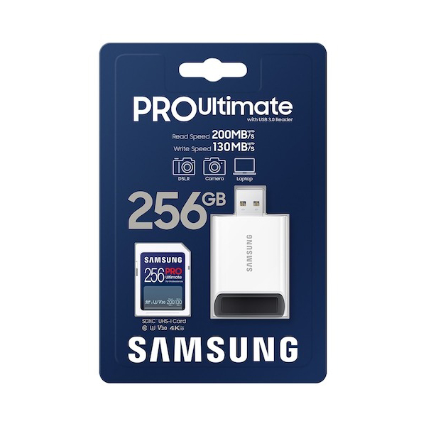 Thẻ nhớ Micro SD Samsung Pro Ultimate SDXC UHS-I 256GB R/W 200MB/s/ 130MB/s - Kèm Adapter