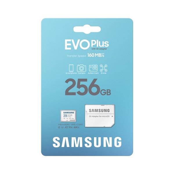Thẻ nhớ Micro SD Samsung Evo plus 256GB Class 10 Read 160MB/s - Kèm Adapter