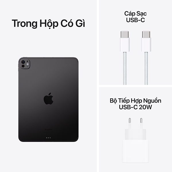 Máy tính bảng Apple IPad Pro 11 M4 5G (8GB/ 256GB/ Space Black/ MVW13ZA/A)