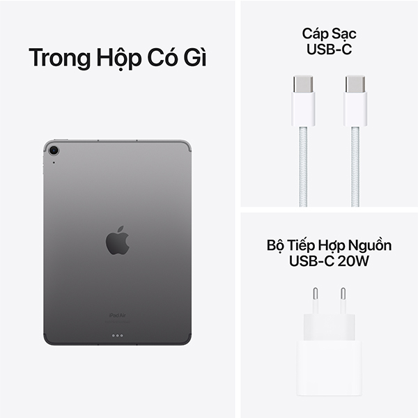 Máy tính bảng Apple IPad Air 6 11inch Wifi (8GB/ 1TB/ Space Gray/ MUWQ3ZA/A)