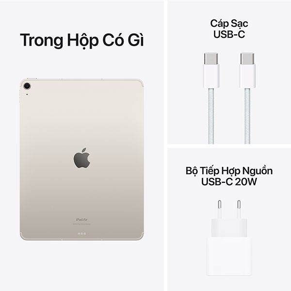 Máy tính bảng Apple IPad Air 6 13inch 5G (8GB/ 128Gb/ Starlight)