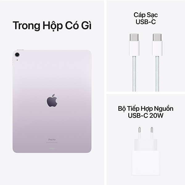 Máy tính bảng Apple IPad Air 6 13inch Wifi (8GB/ 512GB/ Purple/ MV2N3ZA/A)