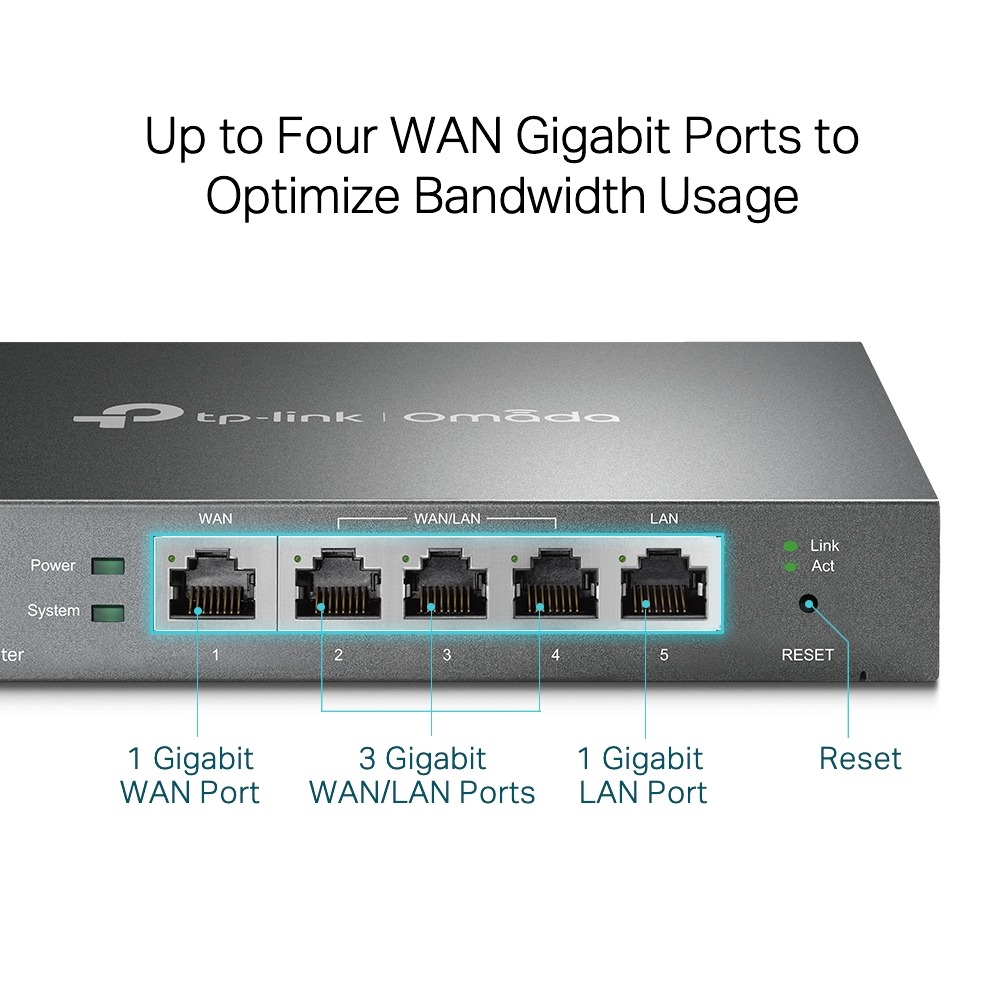 Thiết bị cân bằng tải TP-Link TL-ER605 (4 cổng WAN/ 55 User)