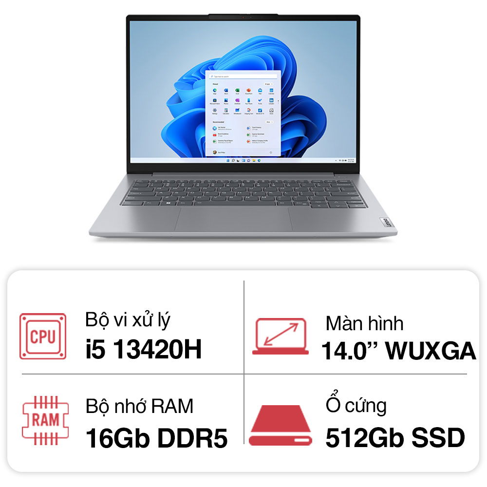 Laptop Lenovo ThinkBook 14 G6 IRL (i5 13420H/ 16GB/ 512GB SSD/ 14 inch WUXGA/ Win11/ Grey/ Vỏ nhôm/ 2Y)