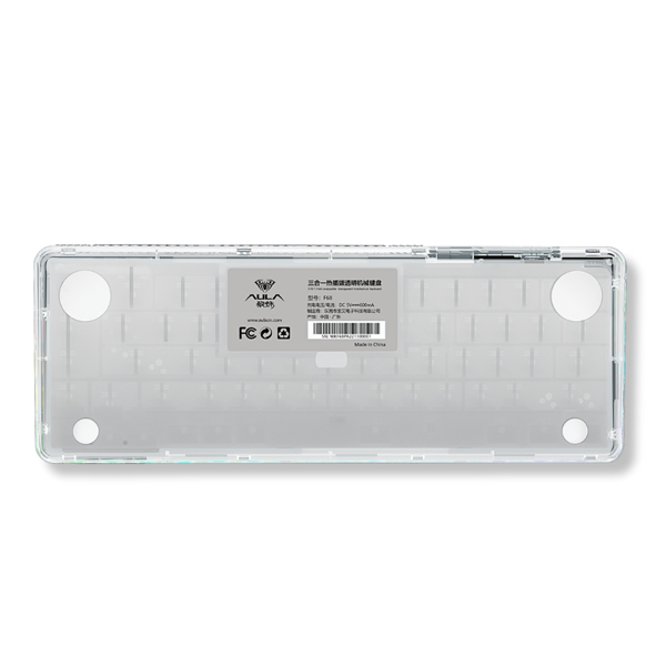 Bàn phím cơ Aula 3 MODE F68 Đen Trong Suốt (Ice crystal switch/ Polycarbonate/ LED RGB)
