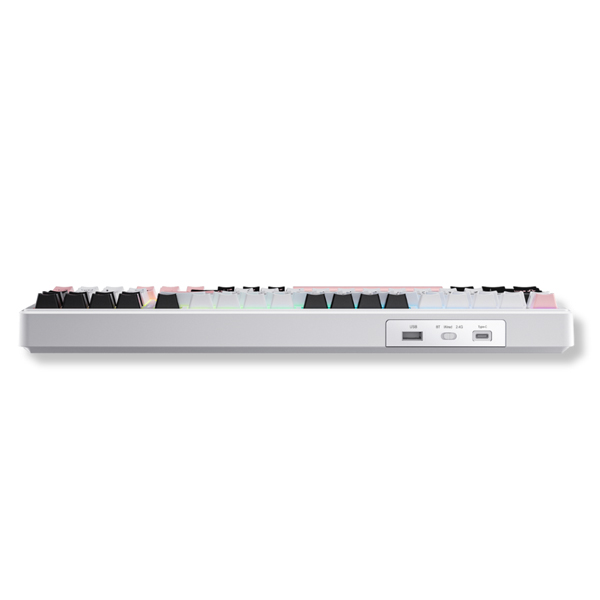 Bàn phím cơ Aula 3 MODE F99 Đen Trắng Hồng Grey Wood V3 switch (Bluetooth/Wireless/ LED RGB)