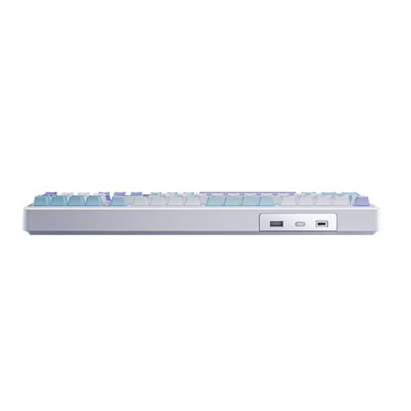 Bàn phím cơ Aula 3 MODE F99 Xanh Dương + Trắng + Tím Grey Wood V3 switch (Bluetooth/Wireless/ LED RGB)
