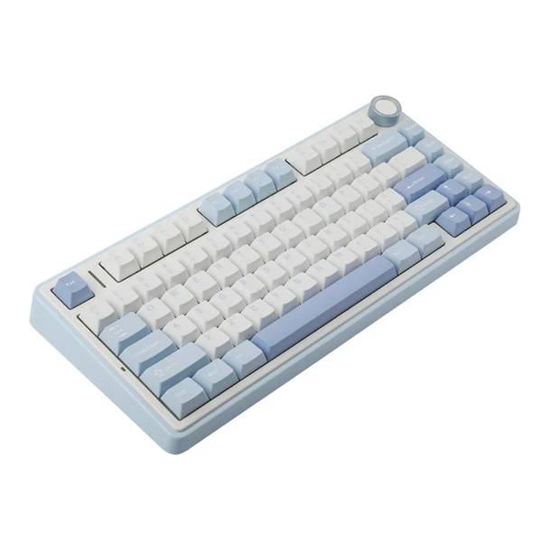 Bàn phím cơ Aula 3 MODE F75 Xanh nhạt+trắng+xanh đậm Grey Wood V3 switch (Bluetooth/Wireless/ LED RGB)