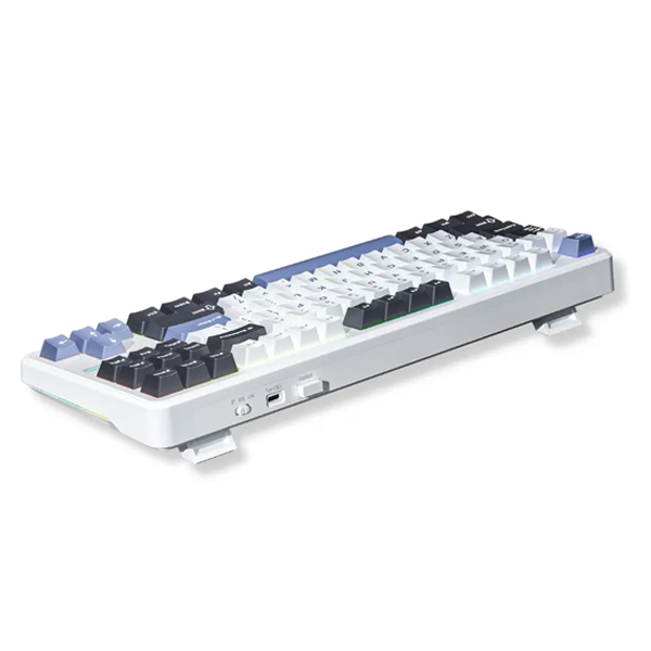Bàn phím cơ Aula có dây F87 Đen Trắng Xanh Dương Grey Wood V3 switch 