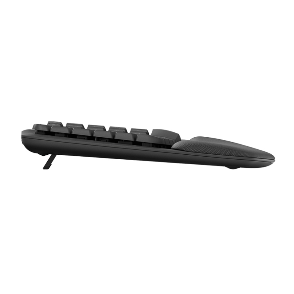 Bàn phím không dây Logitech Wave Keys Ergonomic (Bluetooth/Wireless/ Đen, Xám)