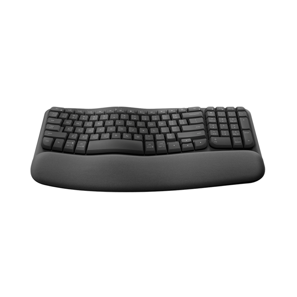 Bàn phím không dây Logitech Wave Keys Ergonomic (Bluetooth/Wireless/ Đen, Xám)