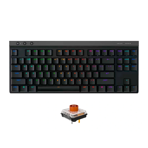 Bàn phím cơ Logitech Không dây G515 LightSpeed TKL Black Tactile switch (Bluetooth/Wireless/ LED RGB/ Đen)