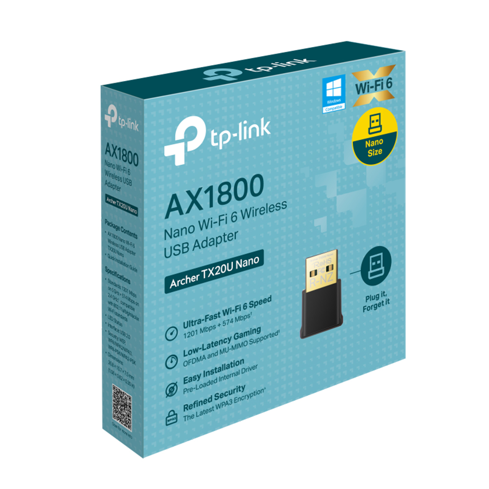 Bộ chuyển đổi USB Wifi 6 AX1800 TP-Link Archer TX20U Nano