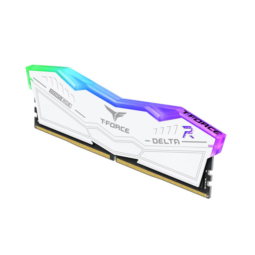 Ram desktop TeamGroup DELTA RGB White 16GB FF4D516G6000HC38A01 (DDR5/ 6000 Mhz/ Tản nhiệt/ Non-ECC)