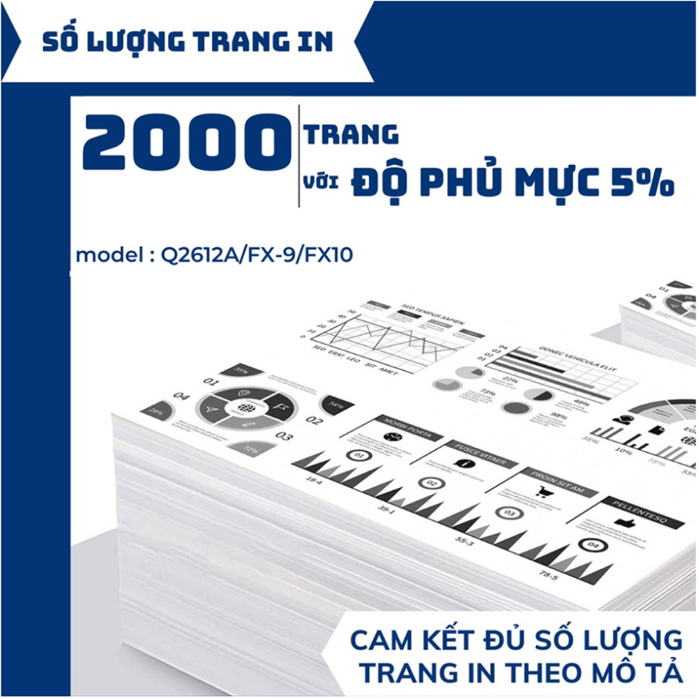 Mực hộp in laser TDink Q2612A/FX-9/FX10 (Dùng cho máy LJ1010/1012/1015/1018/1020/1022/1022N/LJ3015/3020)