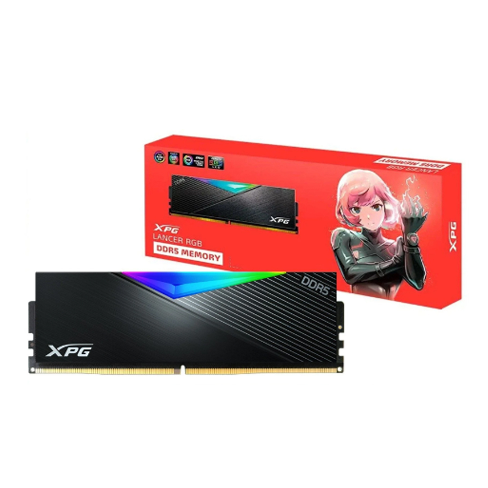 Ram desktop Adata XPG LANCER 16GB DDR5 6000MHz Black (LED RGB/ Tản nhiệt/ Non-ECC)