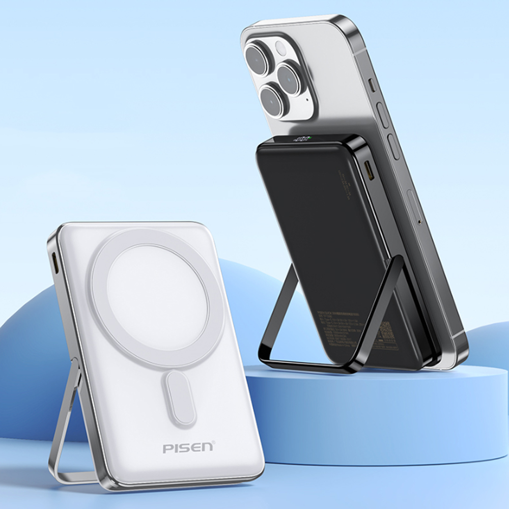 Pin sạc dự phòng không dây Pisen 10.000 mAh QUICK - POWERMag Digital TP-D080 30W Màu xám