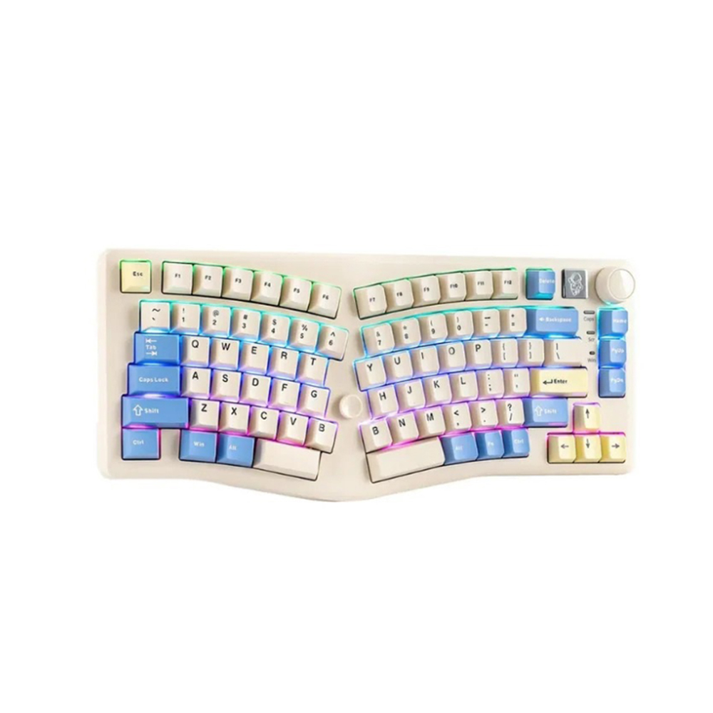 Bàn phím cơ LEOBOG ALICE A75 Xanh dương+ be Ramboo switch (Bluetooth/Wireless/ LED RGB)