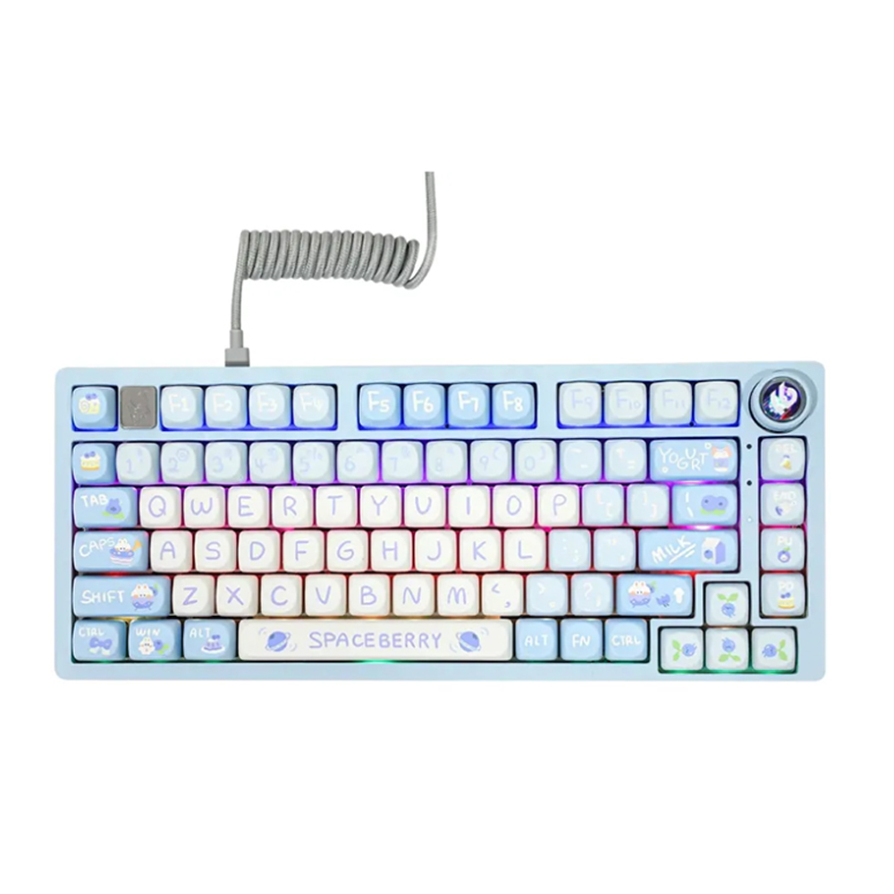 Bàn phím cơ LEOBOG Hi75 màu Xanh dương + trắng Space berry Nimbus V3 switch (LED RGB)