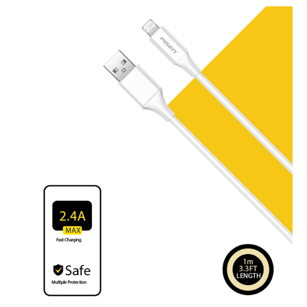 Cáp sạc Pisen USB-A - lightning 1m AL05-1000