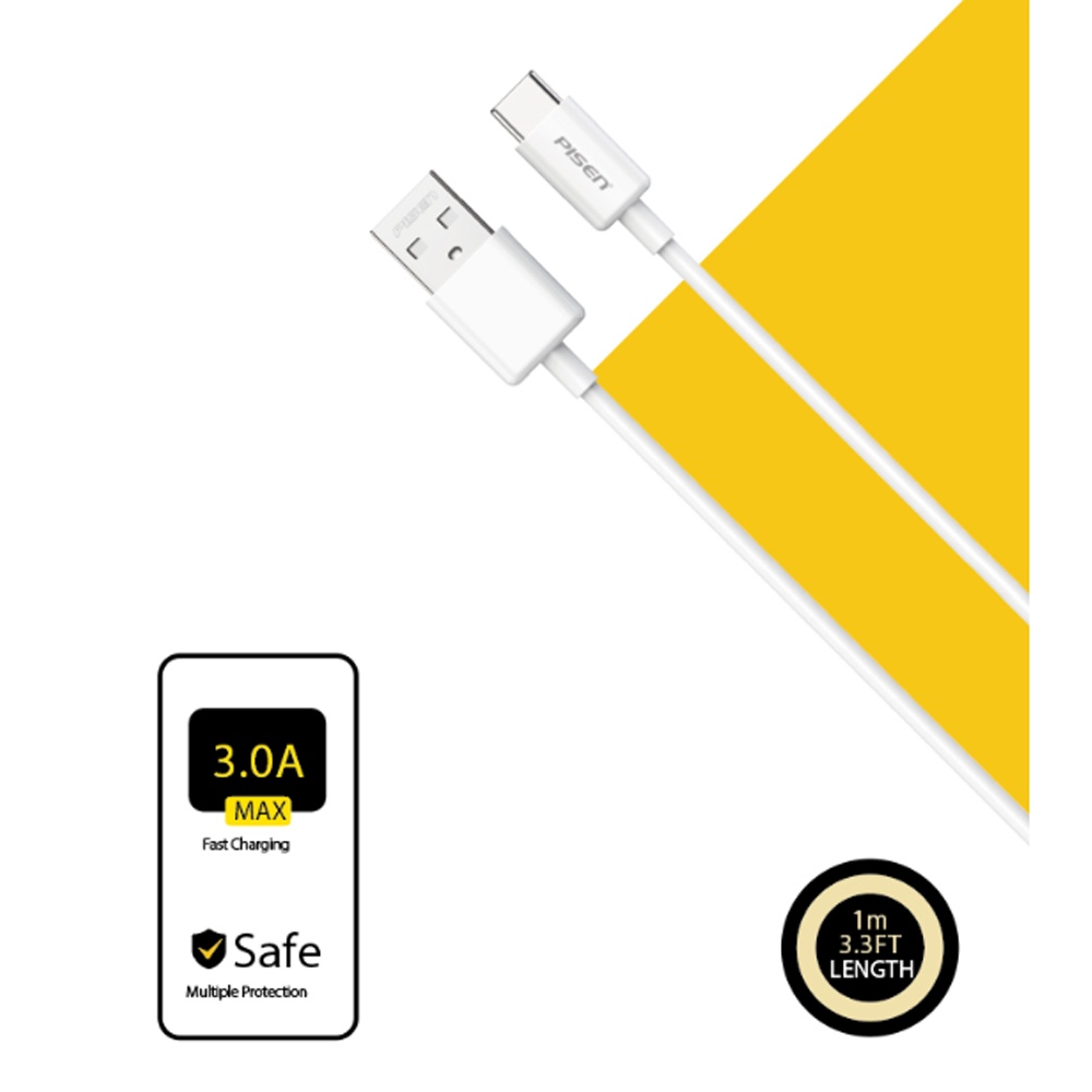 Cáp sạc Pisen USB-A - Type-C 1m TC25-1000