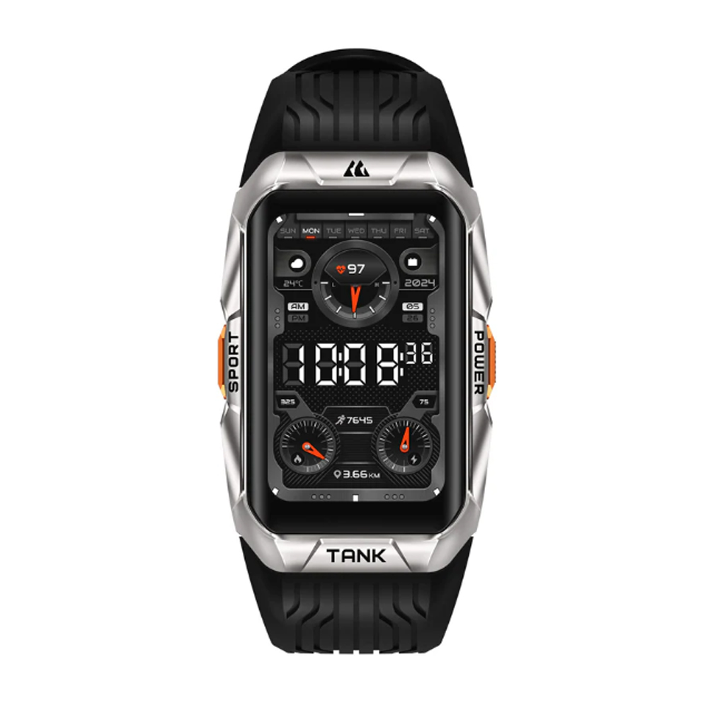 Đồng hồ thông minh Kospet TANK X2 ULTRA (41mm/ GPS/BLUETOOTH/ Vỏ Thép/ Dây Silicon/ Bạc)