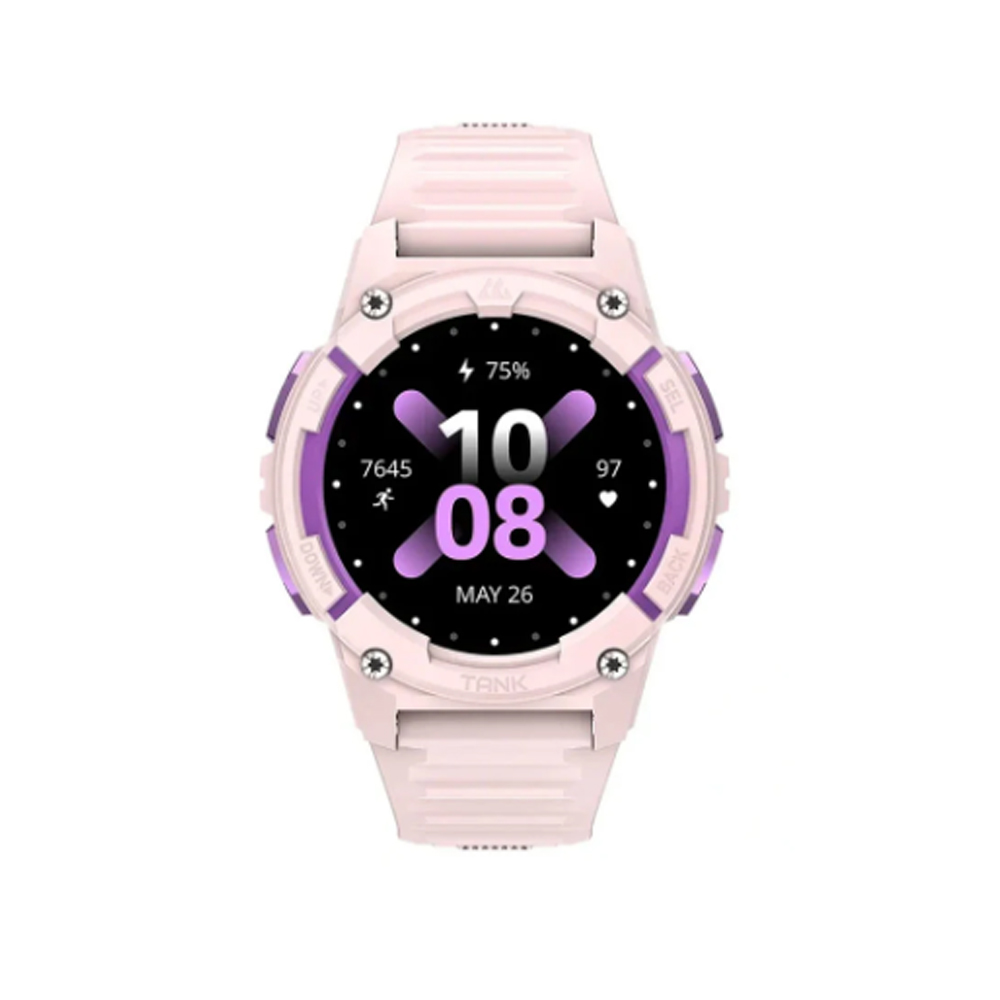Đồng hồ thông minh Kospet TANK S2 (33mm/ GPS/BLUETOOTH/ Dây Silicon/ Hồng)
