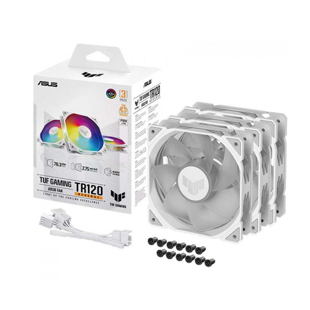 Quạt case Asus TUF Gaming TR120 FAN ARGB White 3in1