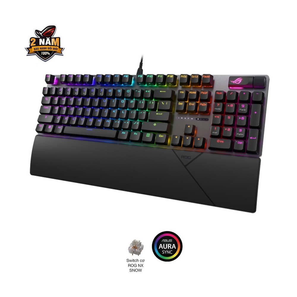 Bàn phím cơ Asus ROG Strix Scope II Switch NX Snow (LED RGB/ Đen)