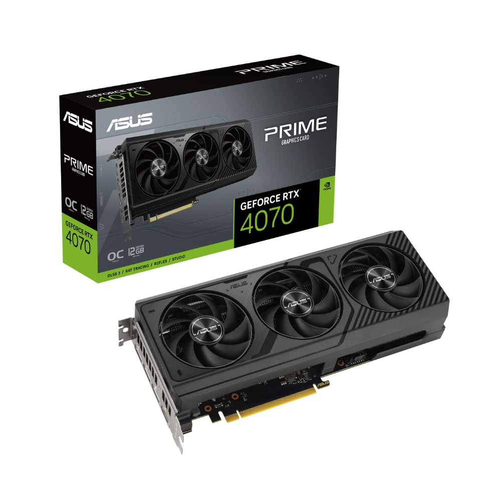 Card đồ họa Asus Prime GeForce RTX 4070 OC Edition (12GB/ GDDR6X/ 192 bit)
