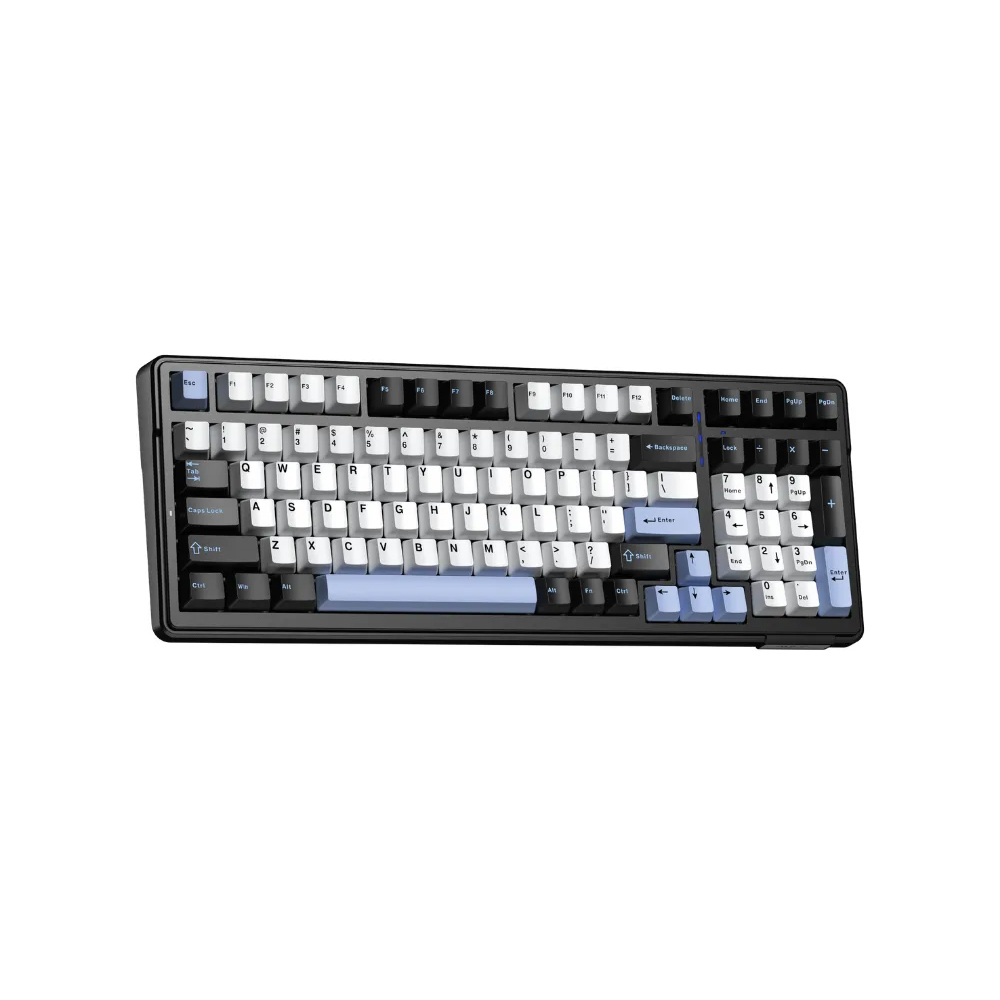 Bàn phím cơ Aula 3 MODE F99 Đen trắng xanh dương Star Vector switch (Bluetooth/Wireless/ LED RGB)