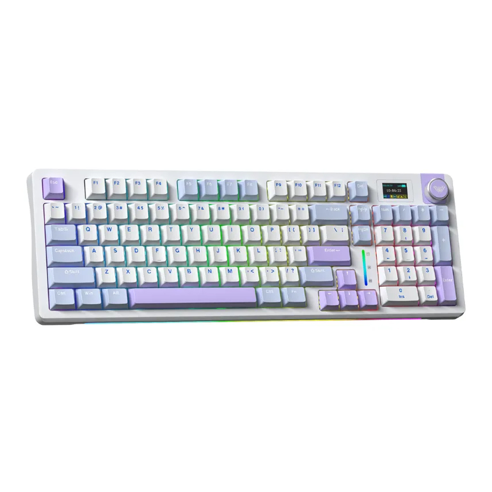 Bàn phím cơ Aula 3 MODE S98 PRO Xanh dương + trắng + tím Nimbus V3 switch (Bluetooth/Wireless/ LED RGB)