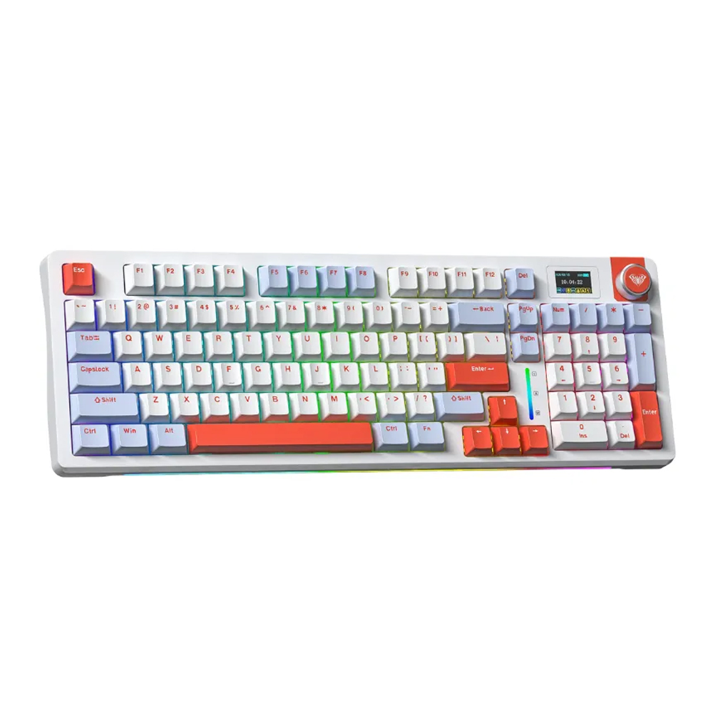 Bàn phím cơ Aula 3 MODE S98 PRO Xanh dương + trắng + cam Nimbus V3 switch (Bluetooth/Wireless/ LED RGB)